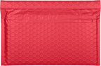 Red Side-Loading Bubble Mailers 10 x 7 Inches,Self-Seal Padded Mailing Envelopes, Pack of 27