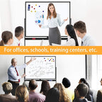 H-Qprobd 48"x36" Mobile Whiteboard Double-Sided Magnetic Dry Erase Board on Wheels - Comercial Rolling White Boards with Sturdy Stand for Home, Office & School