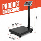 Houseables Industrial Scale, Platform Scale, 600 LB, Large, Weight Machine for Luggage, Shipping, Packages, Floor, Commercial, Heavy Duty, Box, Postal, Laundry, Warehouse, Luggage Weighing, Digital