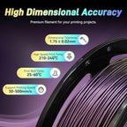 FLASHFORGE Chameleon Rapid PLA Filament 1.75mm Abyssal Purple, PLA Color Shift High Flow Speedy 3D Printer Filament, Max 500mm/s Fast Printing, Display Shimmering Effects from Various Angles and Light