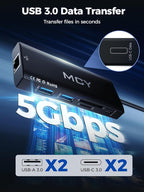 MCY USB C Hub,Laptop Docking Station Dual Monitor Single 8K,2x4K@60Hz,10 in 1 Type-C Multiport Adapter with 2 HDMI,PD100W,Extender Splitter,Card Reader,Ethernet Dock for Mac/Dell/HP/Surface/Steam Deck