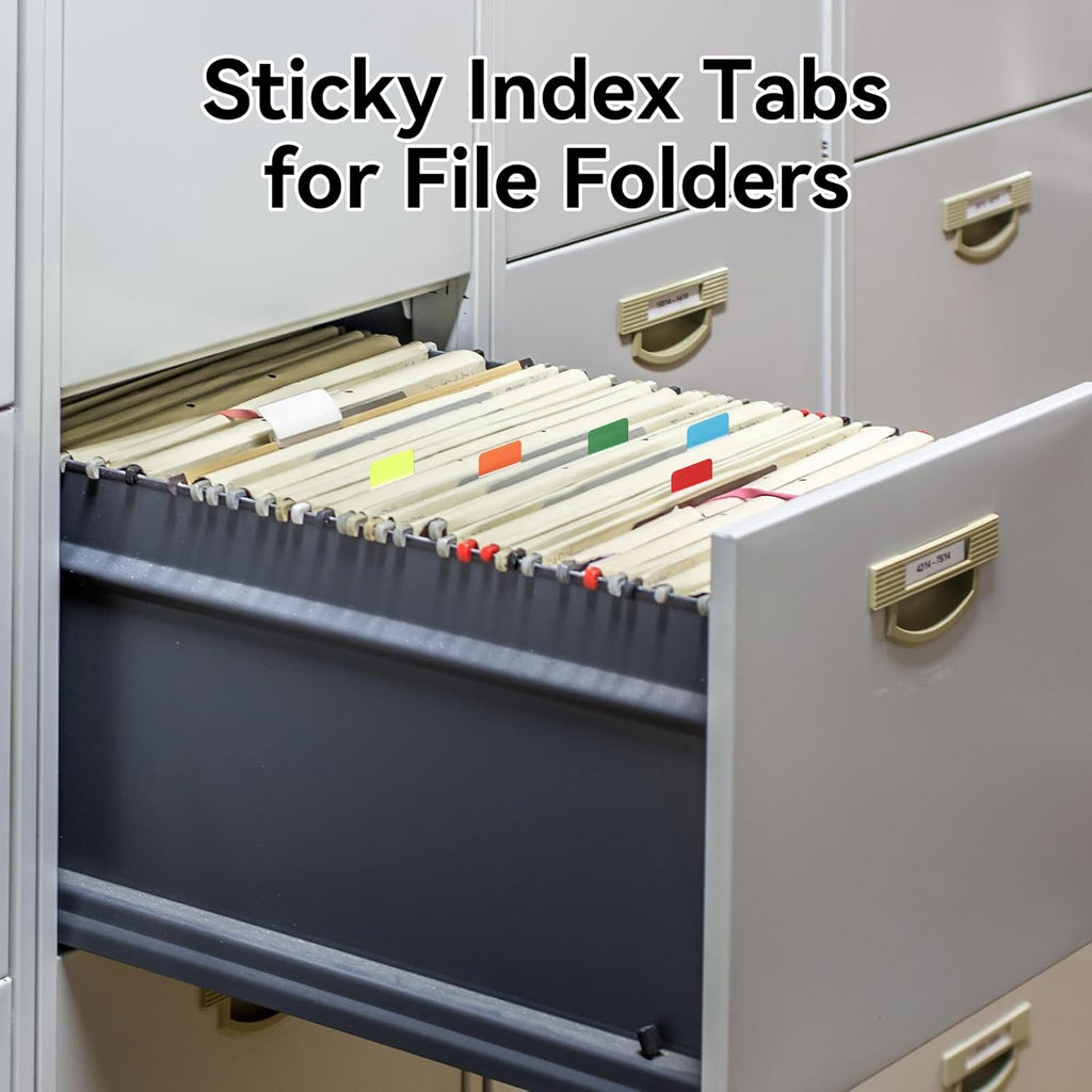 1 Inch Tabs for Notebooks, 960 Pieces Sticky Note Tabs File Index Tabs for Books, Binders, Papers, Documents, File Folders (48 Sets 12 Colors)