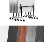 Conference Room Table, Folding Conference Tables,Thicken Grey Tabletop,Flip Top Wooden Seminar Meeting Room Table for Conference Room Offices (4, Black+White, 55.1”)