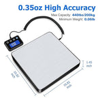 Shipping Scale, 440 lbs/0.35oz High Accurate Digital Postal Scale with Hold/Tare Function, Shipping Scale for Small Business, Packages, Luggage, Home Use, Battery & Charging Cable Include