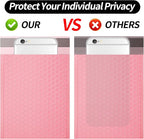 Bubble Mailers 3.5x5 inch 40Pack Pink Bubble Mailers Self-Seal Padded Mailing Envelopes Bubble Opaque Padded Mailer for Small Businesses to Package and Mail Jewelry Cosmetics#0000