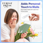 300 Personalized Address Labels - Glossy White Return Address Label 2.5" x 0.75'', Stylish Fonts for Envelopes & Packages, Customizable Labels for Home or Office Use