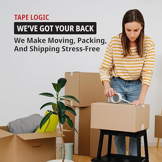 Tape Logic 3" x 110 yds Acrylic Packing Tape 2.2 Mil, Clear (24-Pack) Heavy Duty Packing Tape Rolls for Sealing Boxes at Home, Warehouse, & Office, Supplies for Packaging, Shipping, Moving