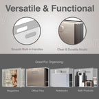 File Organizer for Desk - This Acrylic Storage Box is great for Office Organization - Its Modern Acrylic Magazine Holder makes a Great Gift for Home/Work Space