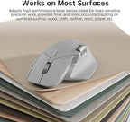 Rapoo MT760Mini Bluetooth Wireless Mouse - Bluetooth 5.0 and 2.4GHz Multi-Mode Connection, Support 4 Devices, M+ Cross Computer Technology, 11 Programmable Buttons,Light Grey