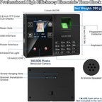 KUIIYER 4 in 1 Employee Time Clocks for Small Business (Face + Fingerprint + Palm Print + PIN) Employee Clock in & Out Machine Attendance Punch Clock