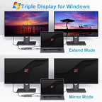 LIONWEI USB 3.0 to Dual HDMI Docking Station for Windows & macOS, USB C Adapter 2 Monitor Splitter for MacBook Pro/Air/M1/M2/Dell/HP/Lenovo/Surface