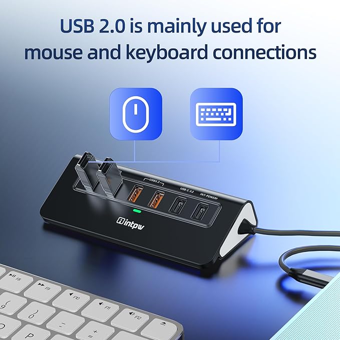 USB C Hub Ethernet, 10Gbps USB C Docking Station 10-in-1 with 4K@60Hz HDMI, Type-C & 2 USB A 3.2 Data, LAN, 2 USB A 2.0, PD 100W, SD/TF Ports, Powered USB Hub for Laptop, PC, iPhone 16/15, Mac
