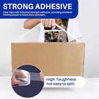 Clear Packing Tape, 36 Rolls Heavy Duty Packaging Tape with Dispensers for Packing Shipping Moving and Sealing, Thicker Packing Tape-2" x 65 Yards Per Roll, 2340 Total Yards