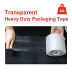 BOMEI PACK 4'' Wide Clear Packing Tape, 4-inch x 110 Yards (330ft), Heavy Duty Industrial Grade Packaging Tape Refills for Box Office Moving, Shipping and Mailing