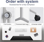 Conference Table,Folding Conference Room Tables Portable Rolling Conference Training Table with Silent Wheels,Mobile Meetings Flip Top Tables for Offices Classrooms Meeting Room (6Pack 55.1in)