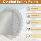 120 Sheets Shimmer Silver Cardstock 8.5 x 11 Craft Paper, 250gsm/92lb Heavyweight Certificate Paper Card Stock for DIY Card Making, Wedding Invitations, Thank You Cards, Business Cards