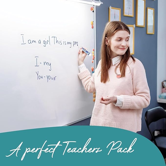 EXTRIC Dry Erase Markers Bulk 48 Pack, Whiteboard Markers Bulk 8 Colors Chisel Tip White Board Marker, Thick Dry Erase Marker for Teachers and Students