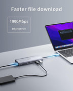 USB C Docking Station 4 Monitor,14 in 1 Laptop Docking Station 3 Monitor Quad Display USB C Hub Multiport Adapter with 2HDMI 4K+DP+VGA+Ethernet+6USB+100W PD+SD/TF+Audio,USBC Dock for Windows Laptop