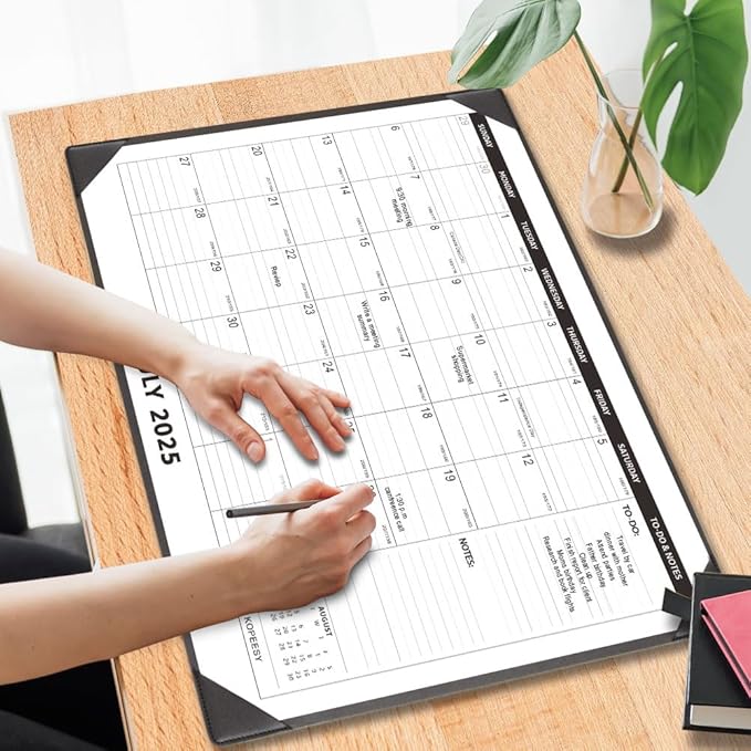 Large Desk Calendar 2025-2026 with Desktop Mat, KOPEESY 22" x 17" Desktop Calendar, 18 Months From July 2025 to December 2026, Office Supplies Desk Blotter Calendar for Home School and Office