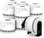 Compatible Continuous Labels Replacement for DK-2205 (2.4 in x 100 ft), Use with Brother QL Label Printers (12 Rolls + 1 Frame, 30.48m Length Labels/Roll)