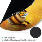 Bee Small Mouse Pad, Cute Round Mouse Pads for Desk, Travel Mini Mousepad with Non-Slip Rubber Base, Portable Mousepads for Wireless Computer Mouse Laptop, Office Desk Accessories, 8.6 * 8.6 Inch