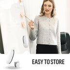 loukin Replaceable Dry Erase Eraser, Double-Sided Whiteboard Eraser with Magnetic Holder, Precision-Point Glass Board Wiper for Classroom, Home and Office (Whiteboard Cleaner Included), White