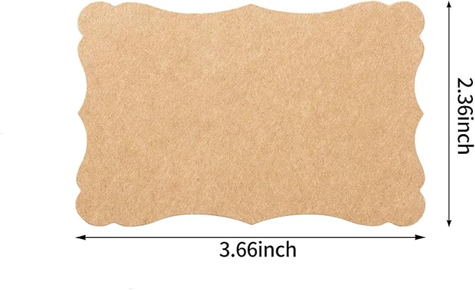 120 Pieces Small Mini Business Cards Vintage Assorted Colors Blank Note Cards Gift Word Card for Business Cards, Gift Cards (Brown, 3.66x 2.36 inches)