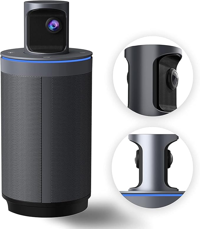 NexiGo Meeting 360 (Gen 2), 8K Captured AI-Powered Framing & Speaker Tracking, 1080p HD 360-Degree Smart AIO Video Conference Camera, 8 Noise-Cancelling Microphones, and Speaker (Renewed)