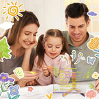 LED Note Board with 7 Colors, Light up Acrylic Message Board, Night Light outwards Writing Drawing Dry Erase Board, Personalized Note Board with Colors Large and 7 Pens for Kids (7.87x7.87inches)