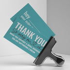 ITZAMNA Thank you for supporting small business cards Customer appreciation note cards Pink Script with Heart Pack of 100 Bird egg color