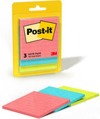 Post-it Notes, 3 in x 3 in., 3 Sticky Notes Pads, 50 Sheets per Pad, Poptimistic Collection, School Supplies and Oﬃce Products, The Original Post-it Note