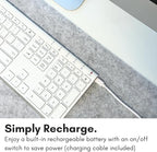 Macally Wireless Bluetooth Keyboard for Mac - Compatible Apple Keyboard or MacBook Pro/Air, iMac - Multi-Device, Up to 3 Devices with 110 Keys, 20 Shortcuts, Numeric Keypad, and Rechargeable - White