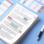 420 Pcs Sticky Index Tabs, 0.47/0.98/1.77 Inch Colored Book Sticky Tabs, Writable and Repositionable File Tabs Flags for Books, Binders and File Folders (Morandi) Index Tabs