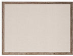 U Brands Linen Bulletin Board, 47"x35", Rustic Wood Style Frame, Industrial Grade Pinning Surface