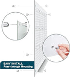 J&J worldwide Glass Whiteboard Yearly Calendar - 35" X 47" Large Wall Whitrboard - White Board Dry Erase Planner for Wall Home, School, Office