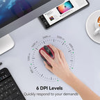 TECKNET Wireless Mouse for Laptop, Silent Mouse Quiet Click, Computer Mice Wireless, 6 Adjustable 4000 DPI Computer Mice