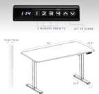 VIVO Electric Dry Erase 60 x 24 in Standing Desk, Memory Height Adjustment, 1B Series, White Marble Pattern Top, White Frame, DESK-KIT-1W6WM