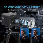 4K Native NDI HX3 POV Webcam Camera PoE, ZowieCAM, Simultaneously HDMI & SDI Output, RTSP/RTMP(s)/SRT, Standalone Live Streaming to YouTube/Twitch for Webcast, Meeting, Teaching & Gaming (M12)