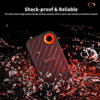 Netac 1TB Extreme Portable SSD External Solid State Drives Up to 2000MB/s Read 1700MB/s Write Speed, USB 3.2 Gen.2 Business Travel Essential, ZX20