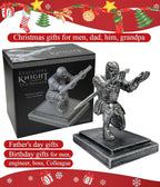 Magnetic Knight Pen Holder Knight Statue Pen Holder for Desk Organizers Resin Pencil Holder as Gift with Sword Letter Opener for Office Home Desk