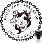 Custom Ink Stamp | Personalized Self Inking Stamp Gifts for Book Lovers, Readers, Teachers | 5 Ink Colors (Design-03)