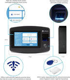 uAttend JR2000 Biometric Fingerprint, RFID, PIN Time Clock for Small Business – Cloud-Based Attendance System with Optional Payroll Integration – All-in-One System