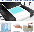 Big and Tall Office Chair 500lbs Wide Seat Executive Office Desk Chair High-Back Office Task Chair, Ergonomic Lumbar Support Computer Office Chairs for Heavy People(Black)