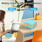 Acrylic Sticky Note Holder - 3 x 3 Inch Post It Note Holder, Crystal Clear Sticky Note Dispenser for Dorm Room Home and Office Acrylic Desk Organizer