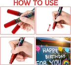 Window Chalk Markers for Cars Glass Washable, 8 Colors Jumbo Liquid Chalk Marker Pens with 7mm 2 in 1 Nib Wide Tips, Big Chalkboard Markers Car Window Paint Pens for Auto, Bistro, Poster,Mirror