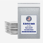 8.5in x 13.5in Bubble Mailer, Gray Poly Mailer, Padded Envelope, Shipping Envelope, Waterproof, Self-Sealing, For Small Business, Shipping, Mailing, Boutique Packaging(10PCS)
