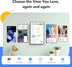 ApoloSign Digital Calendar: 15.6" Wall Planner Electronic Calendar, Smart Touchscreen Interactive Display for Chore Chart, Family Schedules, Supports All Apps via Google Play (Gray Wood, 15.6-inch)