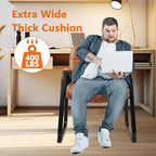 CLATINA Big & Tall 500 lbs Waiting Room Chairs with Padded Armrests and Sled Base, Leather Stationary No Wheels Office Guest Chair for Reception Lobby Home and Meeting Conference, Brown (8 Pack)