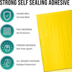Levex - #000 4" x 8" [5 Pack] Yellow Poly Bubble Mailers, Padded Envelope Mailers, Packing Envelope & Mailing Bags for Shipping