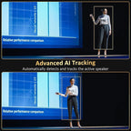 NexiGo PTZ Camera 20X Optical Zoom with PoE HDMI/3G-SDI/USB/LAN IP Streaming Outputs, Auto AI Tracking for Video Conferencing Live Streaming Meeting Church Services Worship Skype Zoom Teams OBS